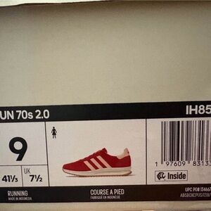 Adidas Red and White Sneakers